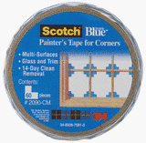 3M 2090-CM Scotch Blue Painter's Tape For Corners