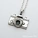 Antique Silver Camera Necklace