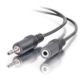 Cables To Go Stereo Audio Extension Cable - Audio extender - mini-phone stereo 3.5 mm (M) - mini-phone stereo 3.5 mm (F) - 50 ft - shielded - black