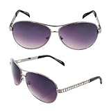 Pilot Fashion Aviator Sunglasses ZT0706SVRPB Silver Frame Diamond Design with Purple Black Lenses for Men and Women Pilot Fashion Aviator Sunglasses ZT0706SVRPB Silver Frame Diamond Design with Purple Black Lenses for Men and Women