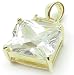 18K Yellow Gold Fill S.S. Jlo CZ Pendant