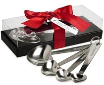Heart Measuring Spoons Favor in Gift Box
