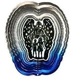 Medium Guardian Angel-Antiqued Silver/Blue