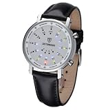 Produkt-Bild: DETOMASO Herrenuhr Spacy Timeline Rund Silber/Weiss/Leder G-30730-S