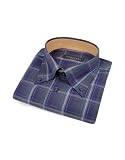 Forzieri Blue Checked Italian Cotton Button Down Dress Shirt