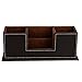 HOMETEK PU Leather Desktop Storage Box 4 Compartment Desk Organizer Card/Pen/Pencil/Mobile Phone/Remote Controller/Cosmetics Office Supplies Holder Collection Desktop Organizer (Brown)
