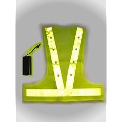 Warnweste mit LED-Lampen