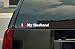 I Love My Husband Vinyl Decal - White with a red heart