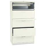 500 Series Five-Drawer Lateral File, 36w x67h x19-1/4d, Putty