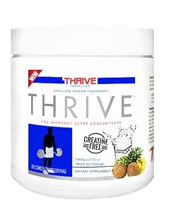 Best Pre Workout Supplement: Thrive Pre Workout Super Concentrate, Creatine Free, Active Lifestyle Support, 30 Serving (Tropical Fusion)