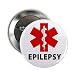 EPILEPSY Red Medical Alert Symbol 2.25 inch Pinback Button Badge