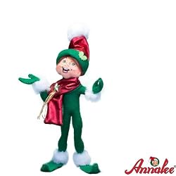 9" Green Holiday Twist Elf By Annalee