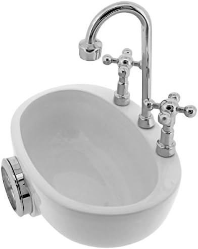 Sink Wash Basin Collectible Desktop Miniature Clock - Quartz Movement