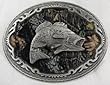 Bass Fishing Wildlife Series Enamel Pewter Buckle ,Sport Buckles