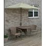 Adena 36in CoffeeWicker 7.5ft SunbrellaSet Natural