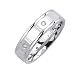 0.12ct 18K White Gold Stylish Polished Diamond Wedding Band (GH, VS)