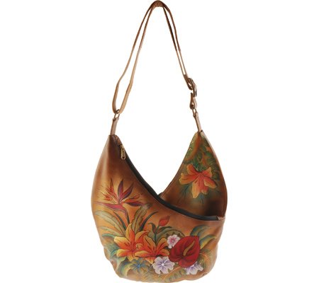Anuschka Crossbody Hobo - Tropical Paradise (Tropical Paradise)