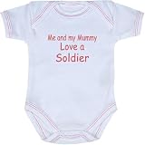 from Niccolas B Me and Mummy Love a Soldier Baby Bodysuit / Vest Newborn -12 months in 9 Colours