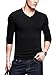iLoveSIA Mens T-Shirt Long Sleeve Slim Base Shirt V-Neck Undershirt