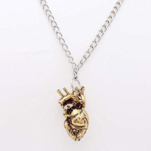 Anatomical Heart Pendant Necklace Goldtone TM Funtime Accessories