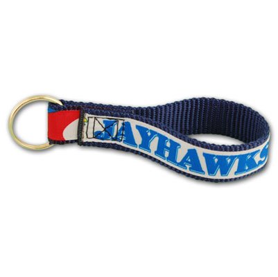 Kansas Jayhawks Loop Handle Keychain Royal