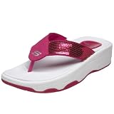 Skechers Women's Tone Ups-Shadow Box Thong Sandal,Fuscia,7 M US