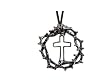 Crown Of Thorns with Cross hand made form Sterling Silver