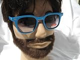 80's New Wave Bop TORQUOISE BLUE WAYFARER Sunglasses / Vintage 50's Horn Rim Style / Mens & Womens