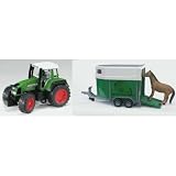 Bruder - véhicule sans piles - Fendt Favorit 926 Vario avec remorque bétail  + 1 cheval