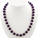 Handmade Purple Amethyst Necklace With Faceted Silver Beads