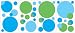 Wallpockets - Blue Peel & Stick Polka Dot Wall Frames