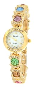 Varsales Women's Crystal Gold-ToneBracelet Watch #4186G