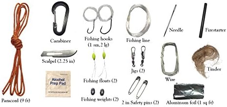 Orange Paracord Grenade Survival Kit - Reflective Cord