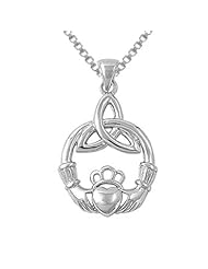 Trinity Sterling Silver Claddagh Necklace