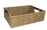 Kitchen & Housewares : BRAND NEW SEAGRASS STORAGE BASKET WITH WOOD HANDLES EX LARGE