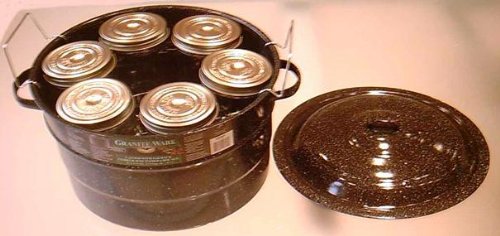Columbian Home 0707-1 Granite Ware 21-1/2-Quart Steel/Porcelain Water-Bath Canner with Rack Columbian Home 0707-1 Granite Ware 21-1/2-Quart Steel/Porcelain Water-Bath Canner with Rack