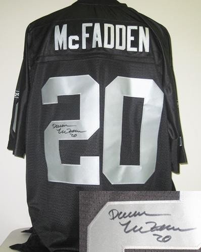 Darren McFadden Autographed/Hand Signed Oakland Raiders Black Reebok EQT Football Jersey