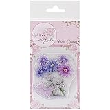 Wild Rose Studio Clear Stamp Sheet, 3.5 by 3-Inch, Bella with Flowers