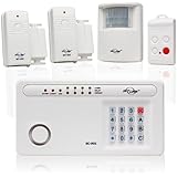 Skylink SC-100W Wireless Deluxe Home & Office Burglar Alarm System Alert Security Package | Affordable, Easy to Install DIY