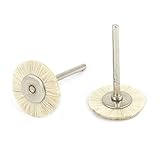 uxcell 研磨ブラシ ホイールフラット ヘッド 回転工具25mm径 ホワイト ナイロン 2個