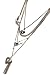 Charm & Rock Antique Silver Multi Layered Chains and Multi Heart Charms Necklace