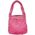 Je Veux Braided Handle Fashion Handbag - Fuschia