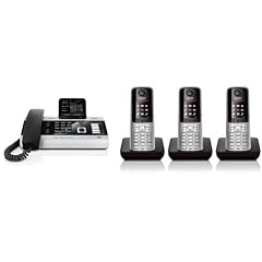 Siemens Gigaset DX600A TRIO SET mit 3x S810H Mobilteil - ISDN, Anrufbeantworter, Bluetooth� ECO DECT, schwarz