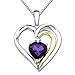 Sterling Silver and 14k Yellow Gold Amethyst and title=