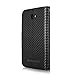 Cellularvilla Wallet Case for BLU Studio 5.5 D610a Pu Leather Wallet Card Flip Open Pocket Case Cover Pouch (Carbon Fiber Black)
