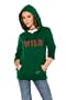 Minnesota Wild Women's Laser Cut 3/4 Sleeve Pullover Hoodie - by Alyssa Milano