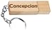 Engraved Wooden USB Flash Drive 8 GB with chain - Engraved name Concepcion