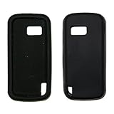 Solid Black Soft Silicone Gel Skin Cover Case for Nokia XpressMusic 5800 [A ....