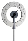 TFA 12.2055.10 Design-Gartenthermometer LOLLIPOP anthrazit mit schwarzem Zeiger