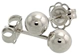14k White Gold 4mm Ball Stud Earrings
